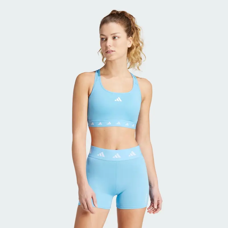 Reggiseno sportivo Powerreact Training Medium-Support Techfit | Adidas Blu
