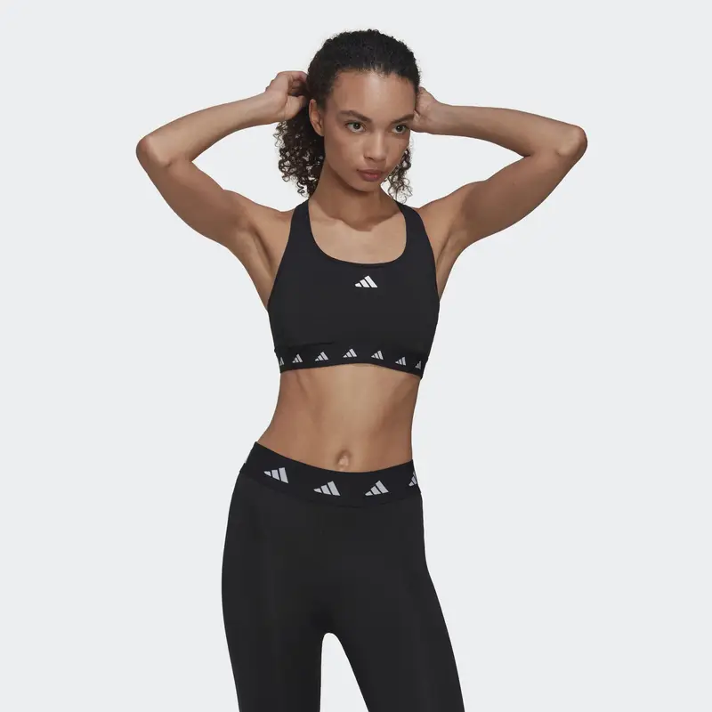 Reggiseno sportivo Powerreact Training Medium-Support Techfit | Adidas Nero