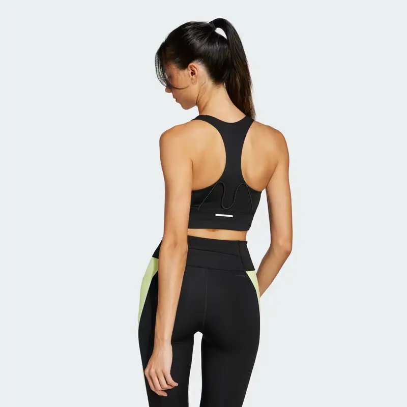 Reggiseno sportivo Run Pocket Medium Support Black miniatura 2