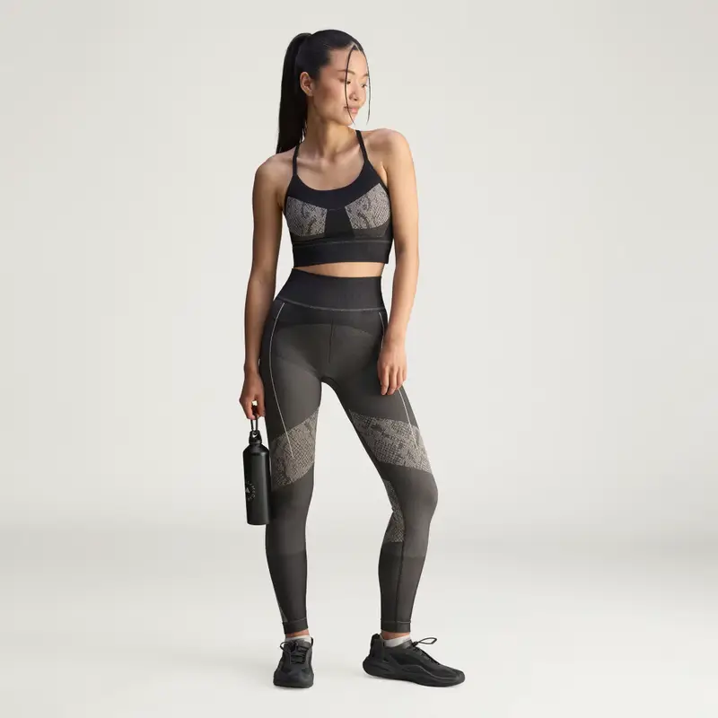 Reggiseno sportivo senza cuciture da yoga adidas by Stella McCartney Black miniatura 3