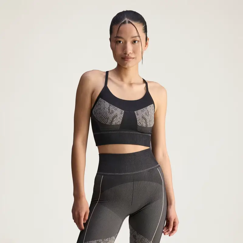 Reggiseno sportivo senza cuciture da yoga adidas by Stella McCartney Black