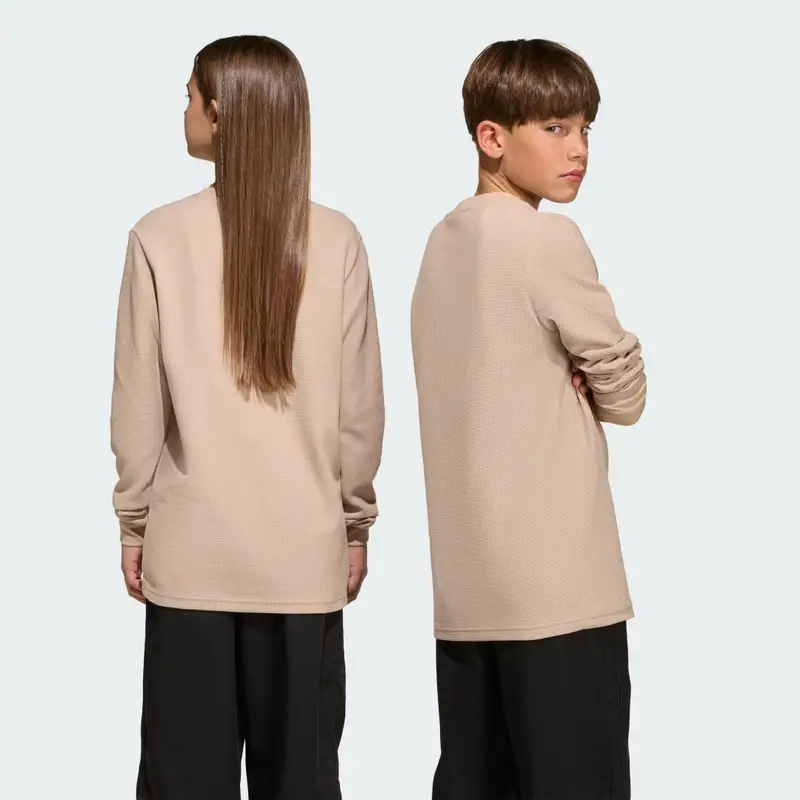 REGULAR WAFFLE MANICA LUNGA Stone Khaki miniatura 2