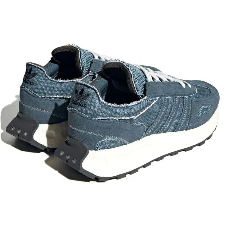Retropy E5 Tela Pelle Sintetica Camoscio Classiche Comode Antiscivolo Resistenti Scarpe Lifestyle Basse Unisex Blu FZ6560 35⅔ miniatura 3