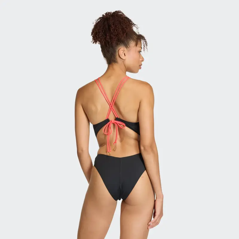 RIPSTREAM 3 Stripes TIE BACK SWIMSUIT Black miniatura 2