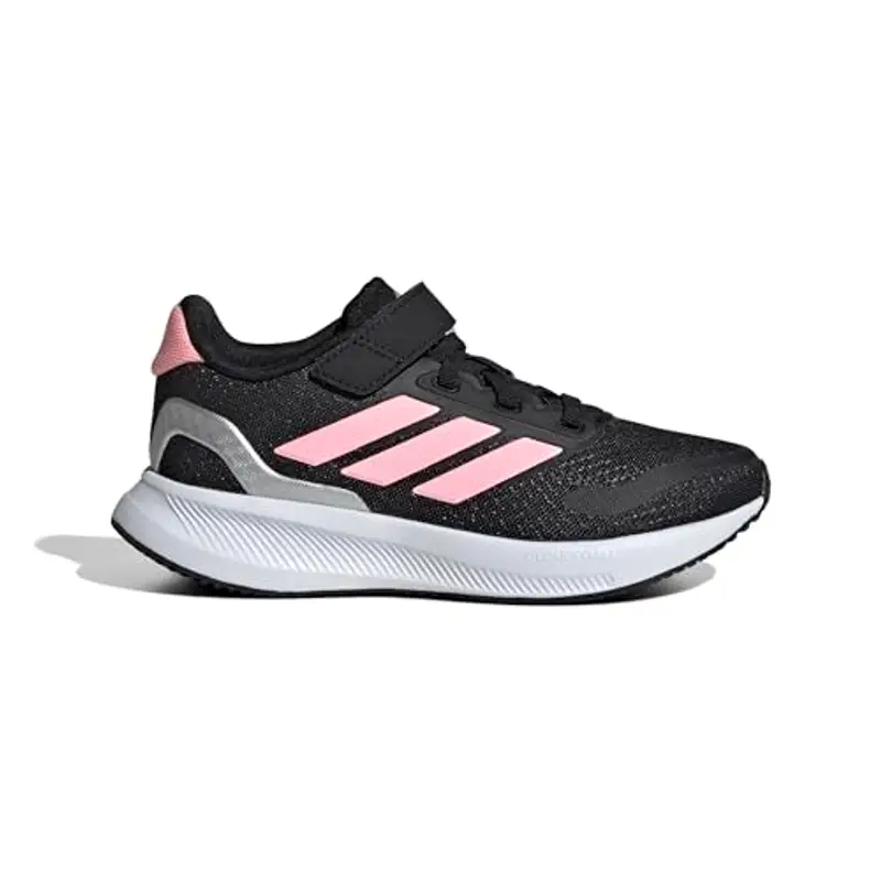 adidas RUNFALCON 5 Shoes Kids, Scarpe da Corsa, Core Black/Pink/Silver Metallic, 33 EU miniatura 2