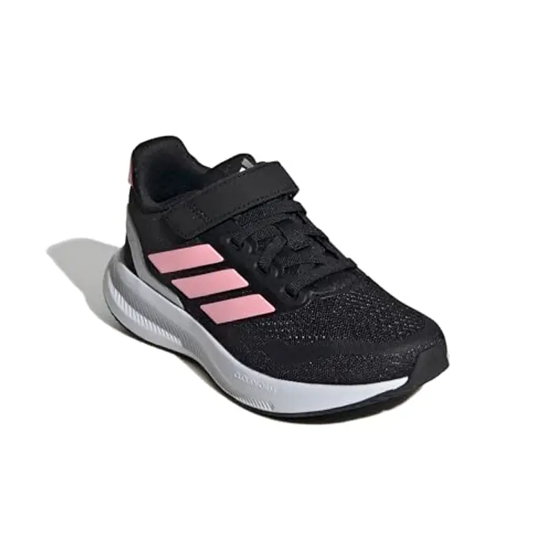 adidas RUNFALCON 5 Shoes Kids, Scarpe da Corsa, Core Black/Pink/Silver Metallic, 33 EU miniatura 3