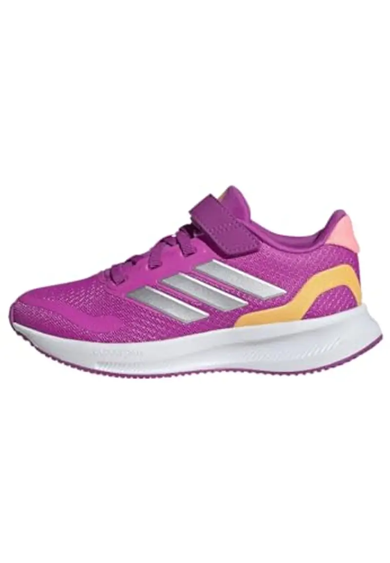 adidas RUNFALCON 5 Shoes Kids, Scarpe da Corsa Unisex-Adulto, Purple/Silver Metallic/Semi Spark, 34 EU