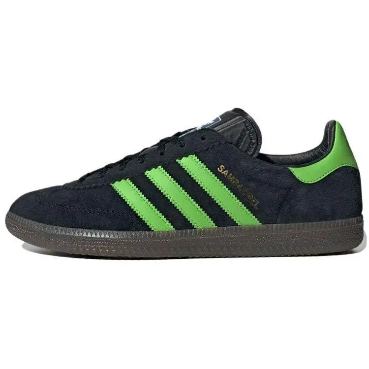 Adidas Samba Deco Spezial Sneakers Unisex Nero e Lime in Gomma