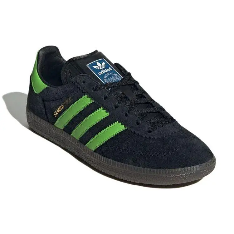 Samba Deco Spezial Nero Lime Lucido Gomma Sneakers Unisex Nero Core IF5738 44 miniatura 4