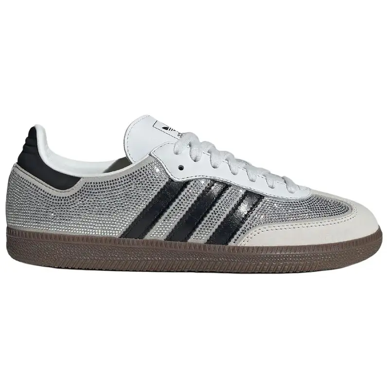 Samba OG Bianco Cristallo Strass Sneakers Donna Argento Metallizzato IH9055 36 miniatura 2