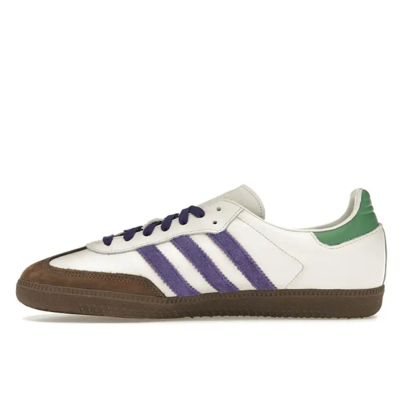 Samba OG Bianco Sporco Viola Verde Sneakers da Donna Crema Viola Collegiale Preloved-Verde ID8349 39⅓ miniatura 5