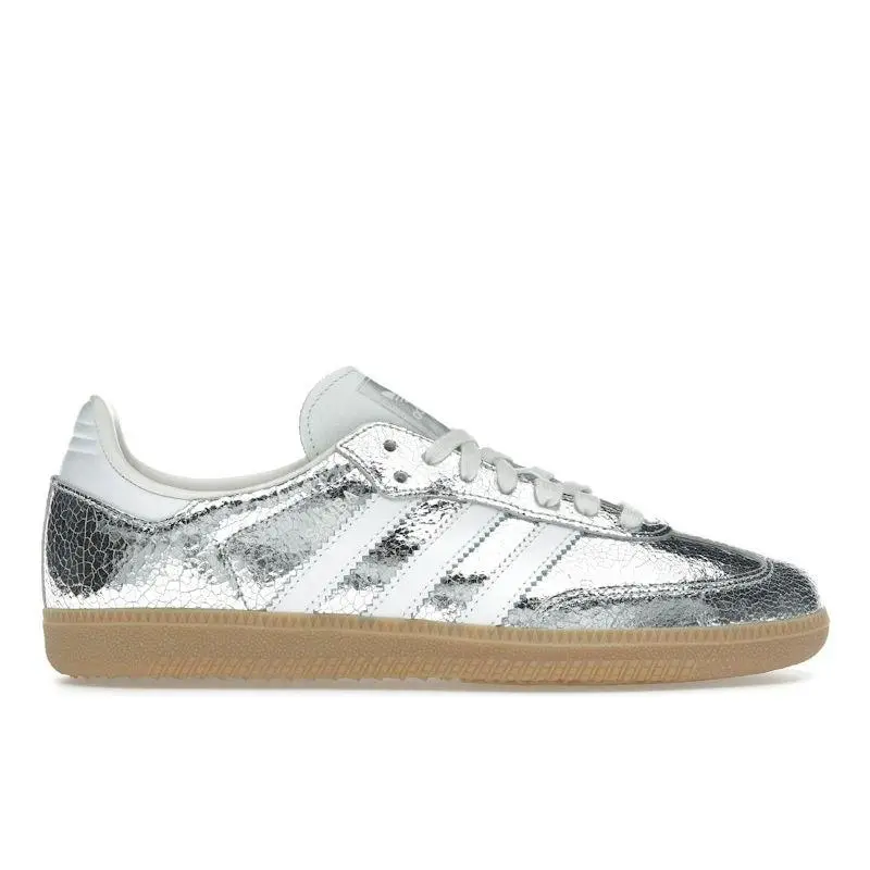 Samba OG Cracked Metallic Pack - Argento Sneakers da Donna Argento-Metallizzato Calzature-Bianco Nucleo-Bianco JR0035 40⅔