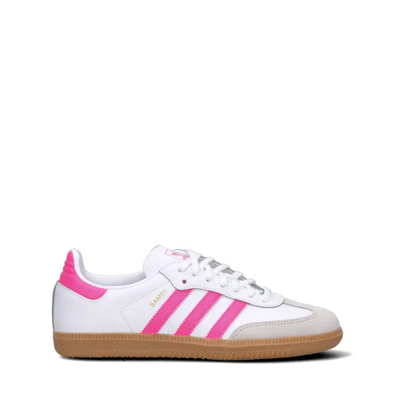 SAMBA OG J Sneaker ragazza bianca/rosa in pelle Vario