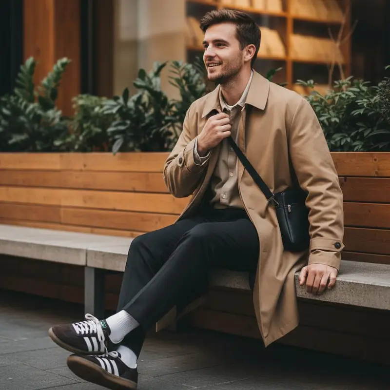 Samba OG Marrone Scuro Bianco Sporco Gomma Sneakers Unisex JR0891 38⅔ miniatura 5