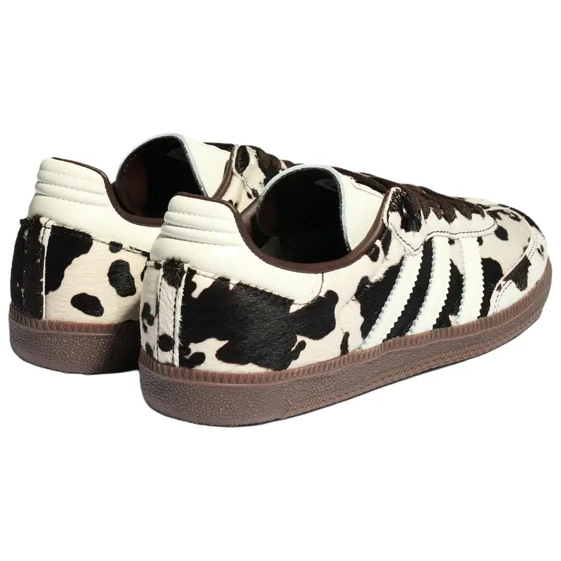 Samba OG Stampa Mucca Bianco Nero Sneakers da Donna Gomma Scuro KK2238 43⅓ miniatura 4