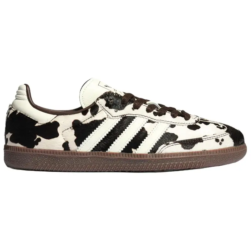 Samba OG Stampa Mucca Bianco Nero Sneakers da Donna Gomma Scuro KK2238 miniatura 2