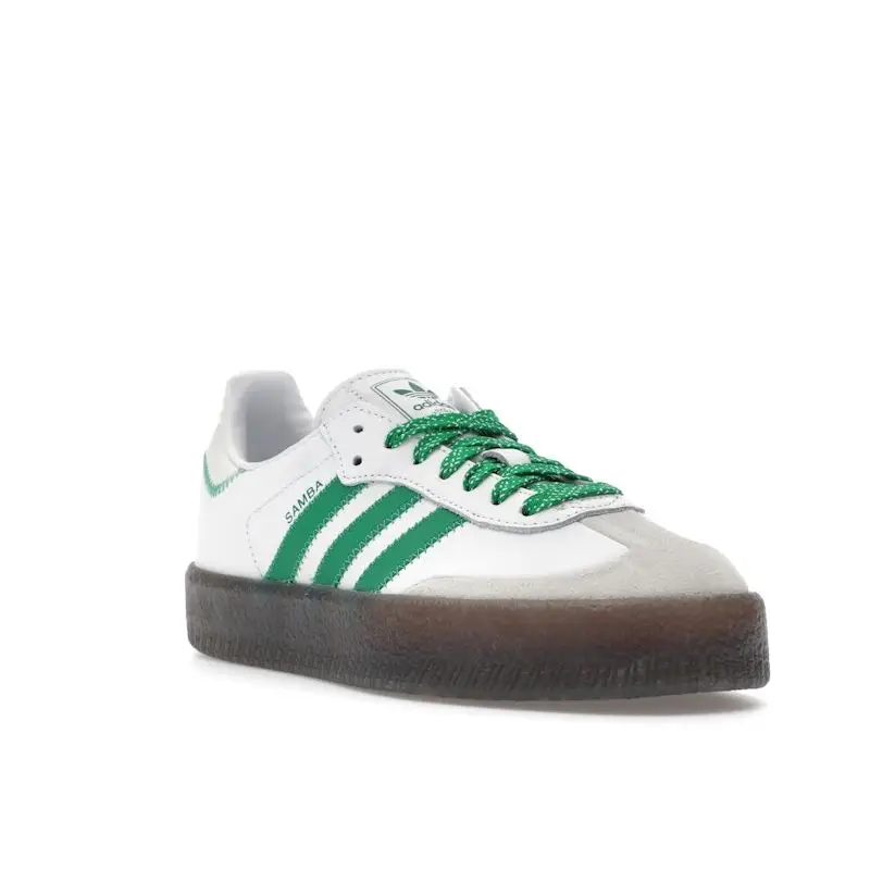 Sambae Bianco Verde Gomma Sneakers da Donna Bianco Nuvola Bianco Sporco IE9105 40 miniatura 3