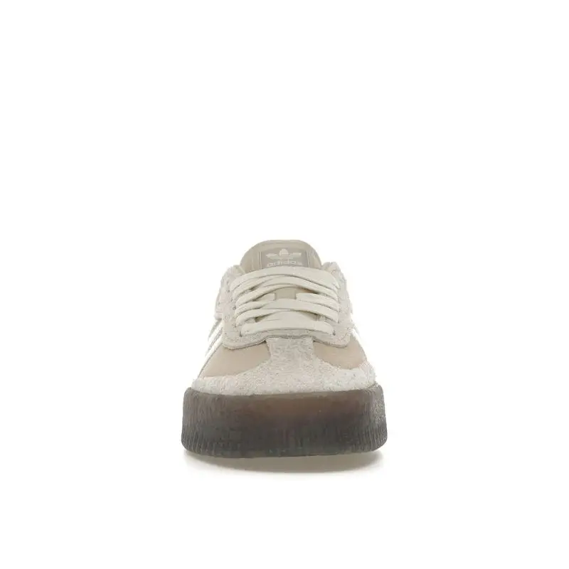 Sambae Lino Gomma Sneakers da Donna Crema Bianco Sporco Grigio JI3882 40 miniatura 4