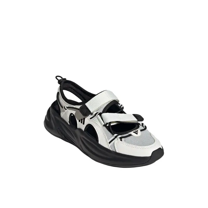 Sandali Adidas Ozwave Comodi Antiscivolo Scarpe da Fiume Sandali Unisex Bianco Nero JS4584 44⅔ miniatura 3