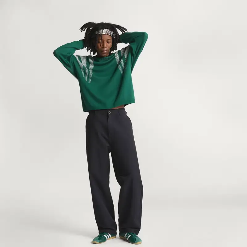 SANTIAGO MAGLIA LOOSE FULLY FASHION KNIT Collegiate Green miniatura 3