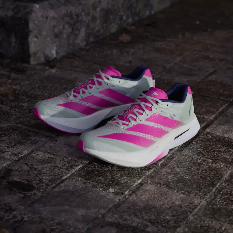 Scarpe Adizero Boston 13 BMW Berlino Marathon 2025 Linen Green miniatura 4