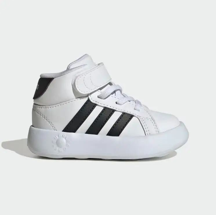 Scarpe bambino adidas grand court mid - bianco/nero | Adidas