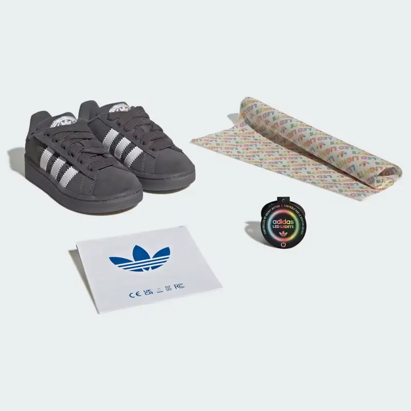 Scarpe bambino Campus 00s con Luci a led Comode Chiusura con lacci elastici Grey Five miniatura 2