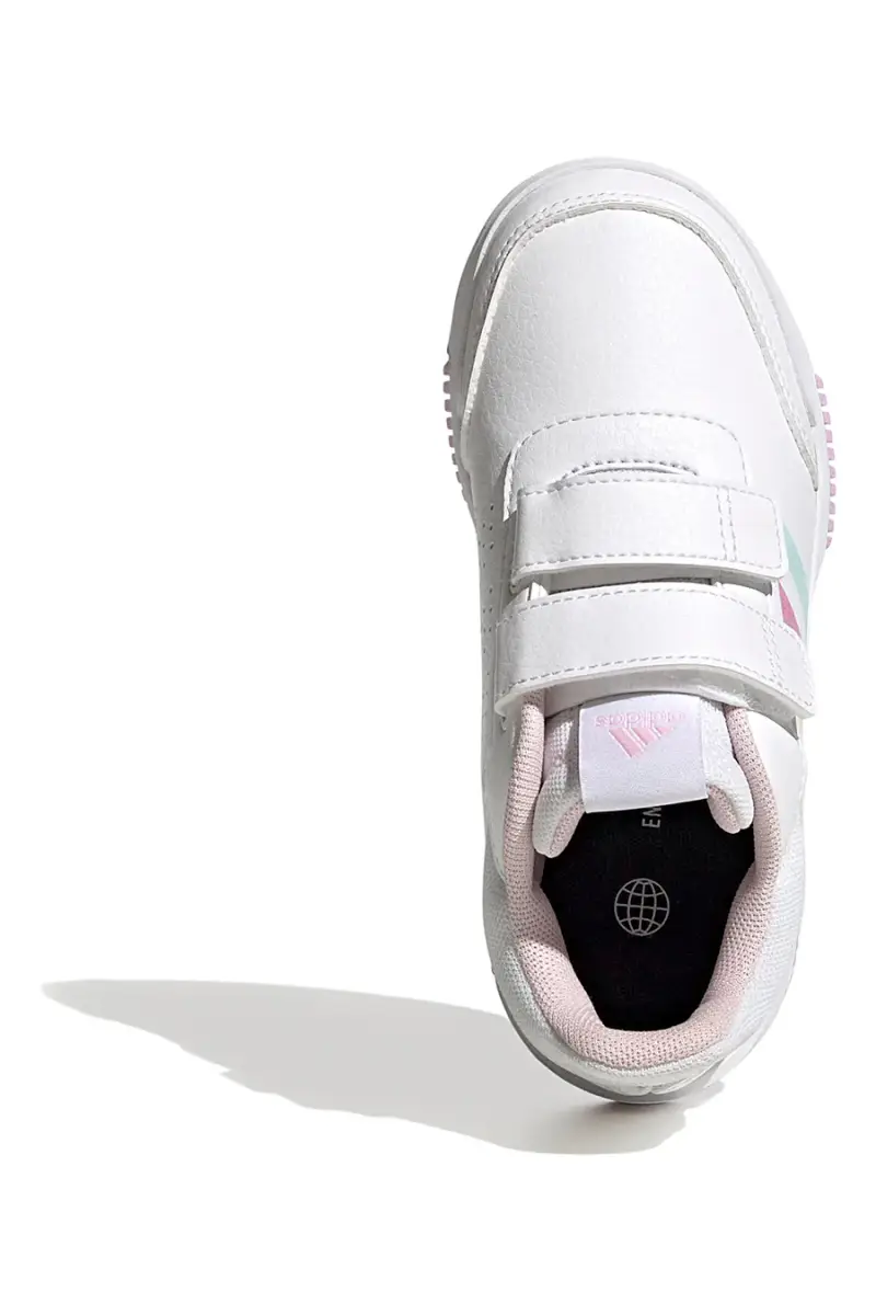 Scarpe bianche con dettagli pastello e chiusura a strappo Adidas Tensaur Sport 2 CF K [BIANCO miniatura 3