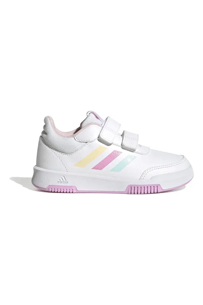 Scarpe bianche con dettagli pastello e chiusura a strappo Adidas Tensaur Sport 2 CF K [BIANCO