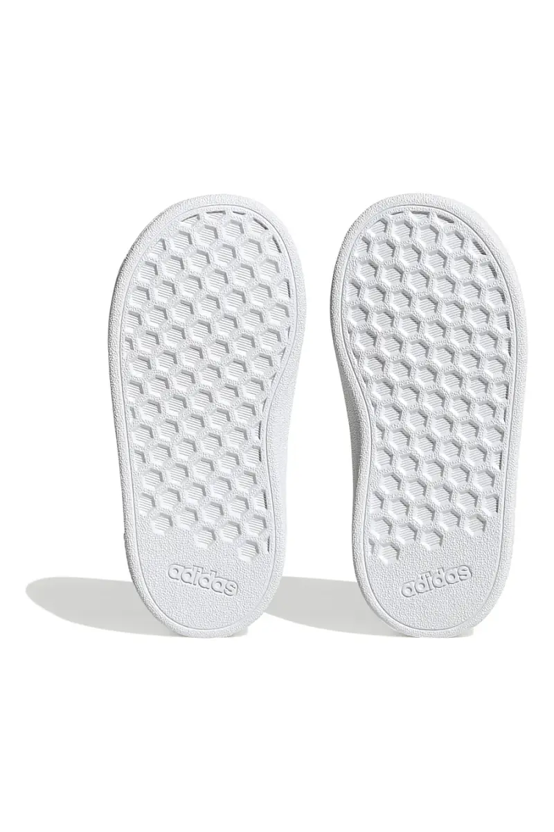 Scarpe bianche con strisce blu e chiusura a strappo Adidas Grand Court 2 CF I [BIANCO miniatura 3