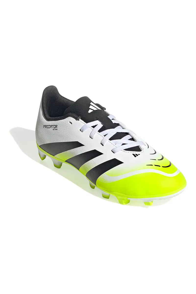 Scarpe calcio bianche e giallo fluo Adidas Predator Club FG/MG J [BIANCO miniatura 2