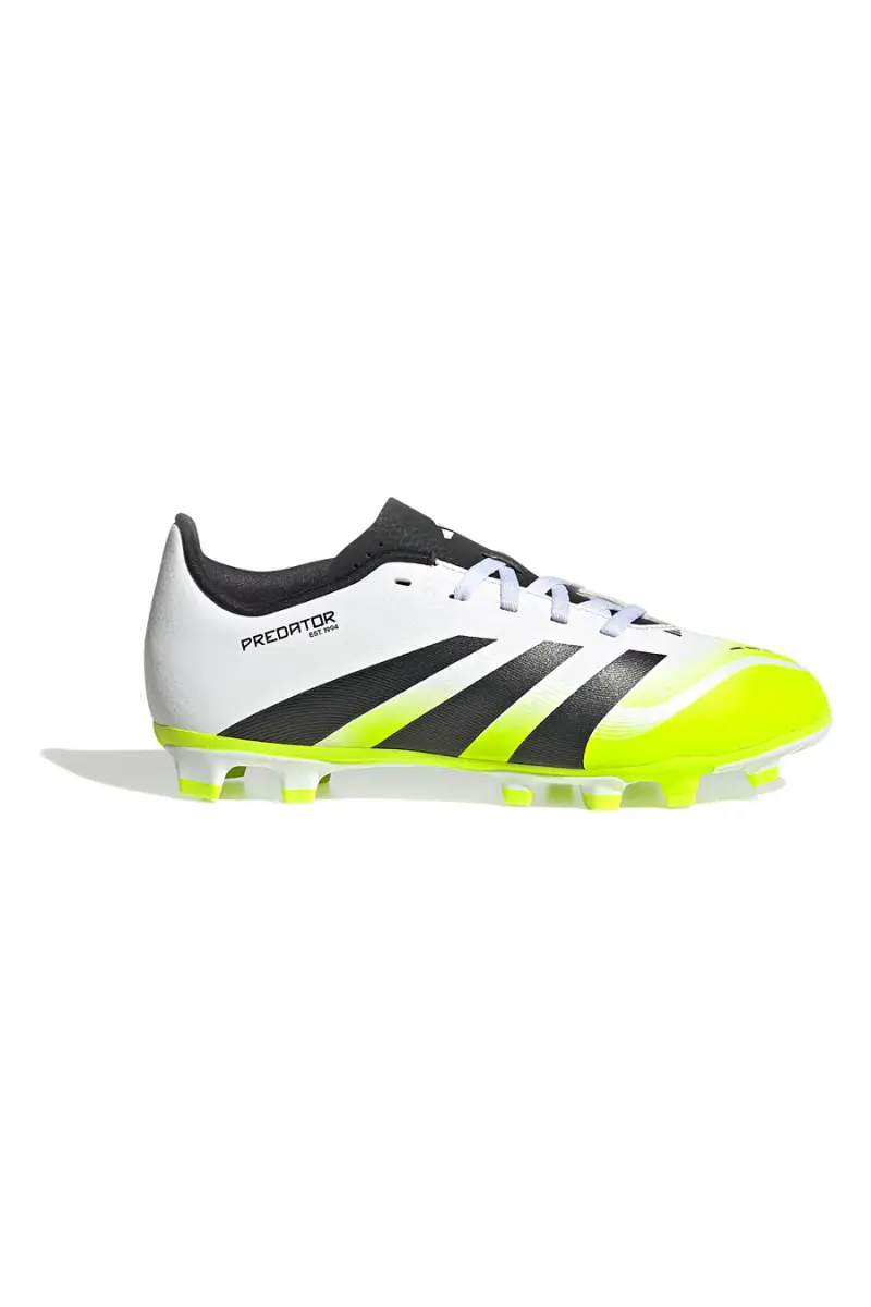 Scarpe calcio bianche e giallo fluo Adidas Predator Club FG/MG J [BIANCO