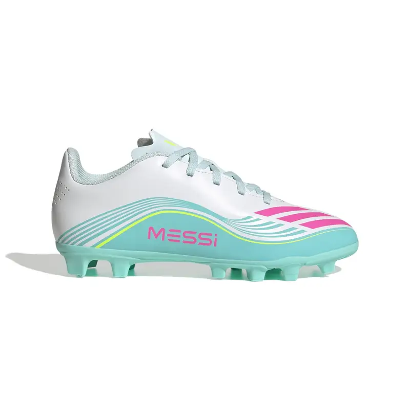 Scarpe calcio per bambini adidas F50 Messi Club FG/MG Blanc