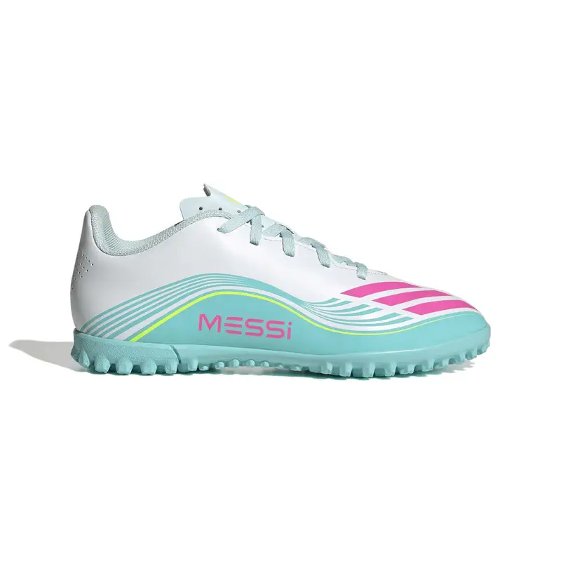 Scarpe calcio per bambini adidas F50 Messi Club TF Blanc