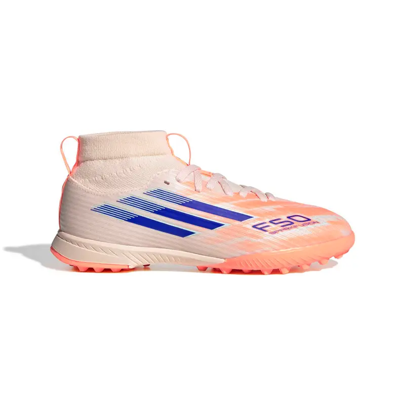 Scarpe calcio per bambini adidas F50 Sparkfusion League Mid Turf Orange