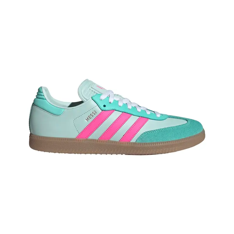 Scarpe calcio per bambini adidas Samba Messi Indoor Turquoise