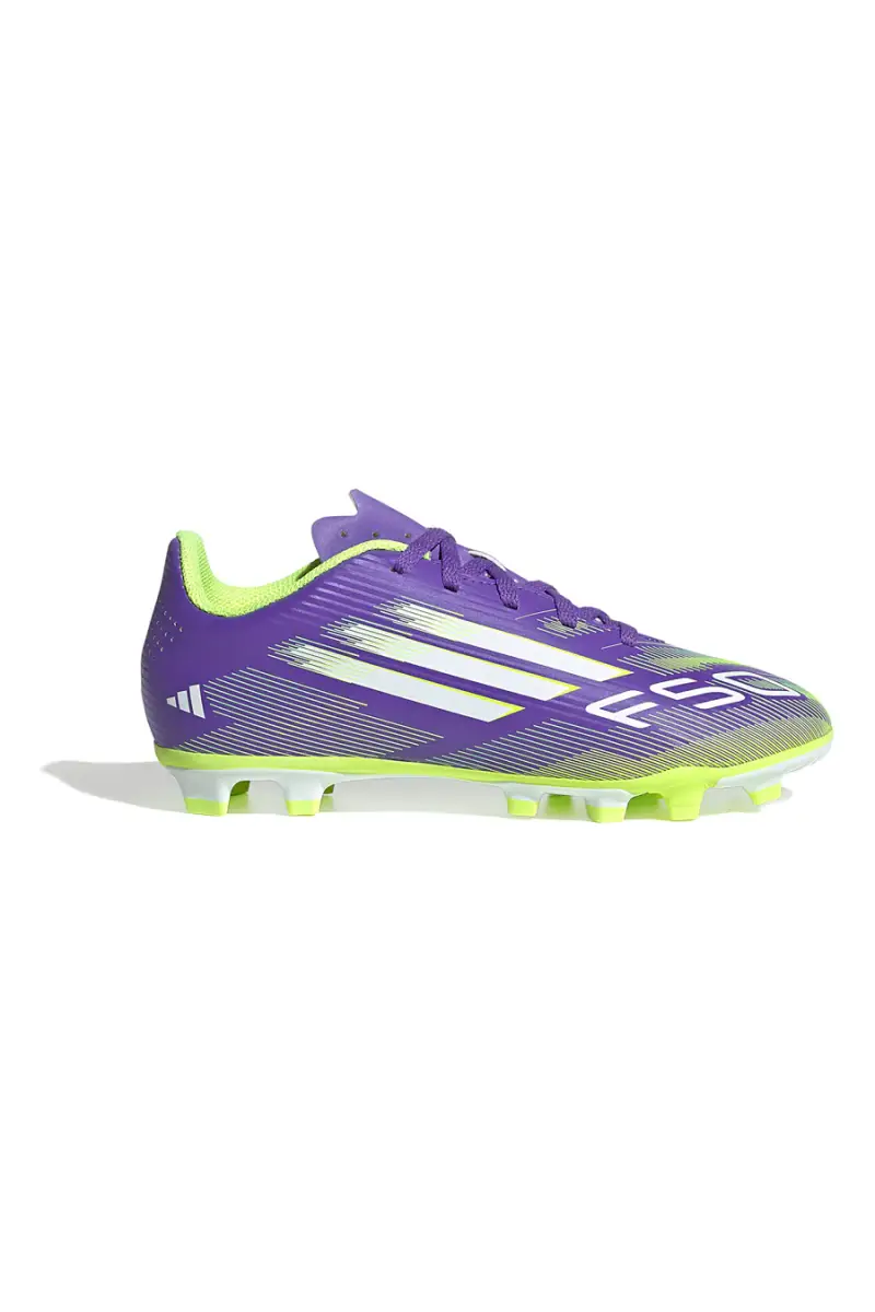Scarpe calcio viola FG/MG con tomaia leggera Adidas F50 CLUB FG/MG J [BIANCO]