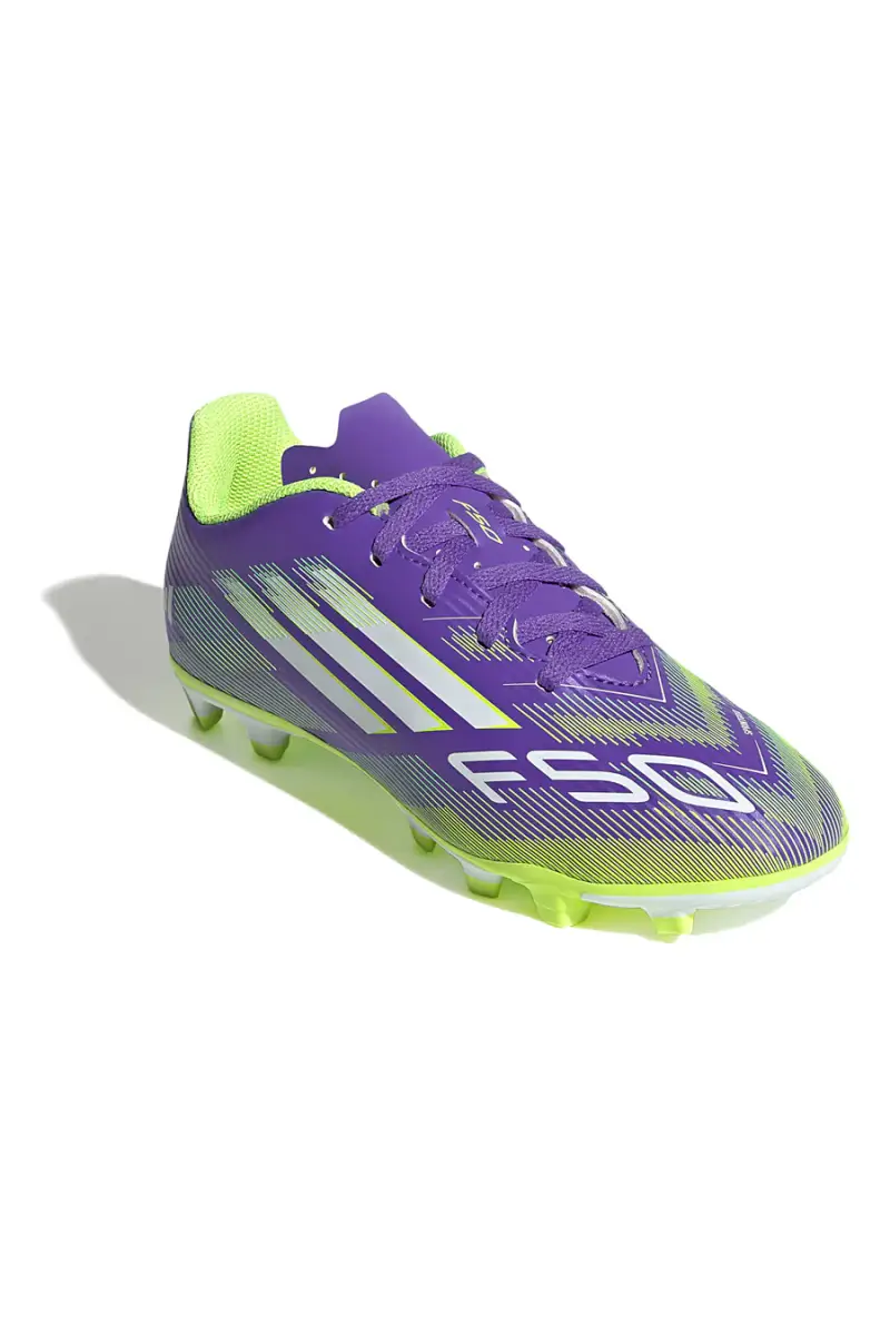 Scarpe calcio viola FG/MG con tomaia leggera Adidas F50 CLUB FG/MG J [BIANCO] miniatura 2