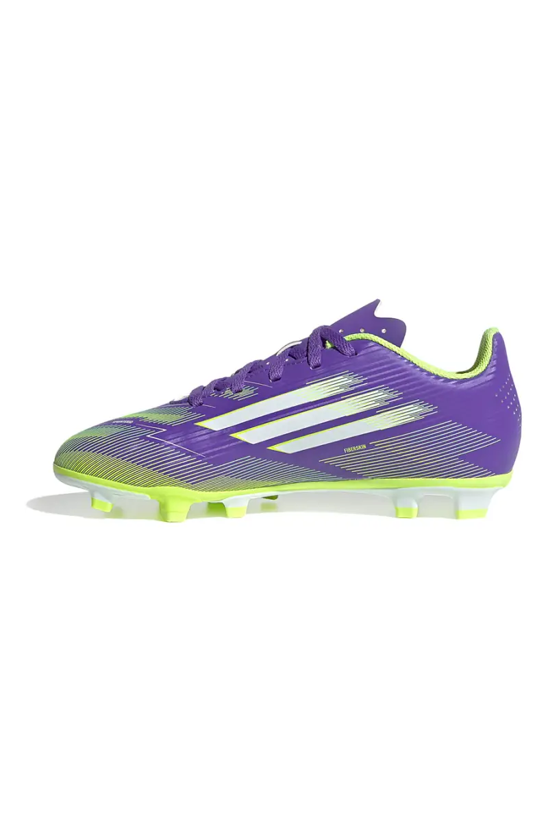 Scarpe calcio viola FG/MG con tomaia leggera Adidas F50 CLUB FG/MG J [BIANCO] miniatura 3