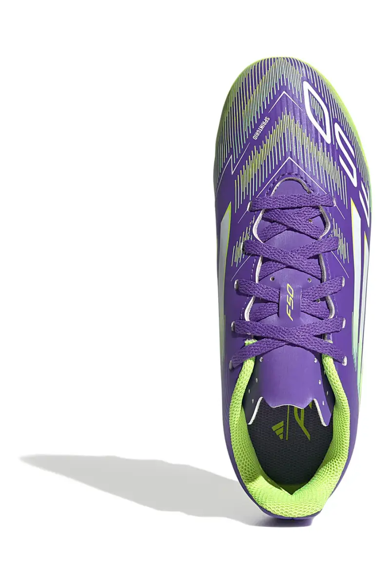 Scarpe calcio viola FG/MG con tomaia leggera Adidas F50 CLUB FG/MG J [BIANCO] miniatura 5