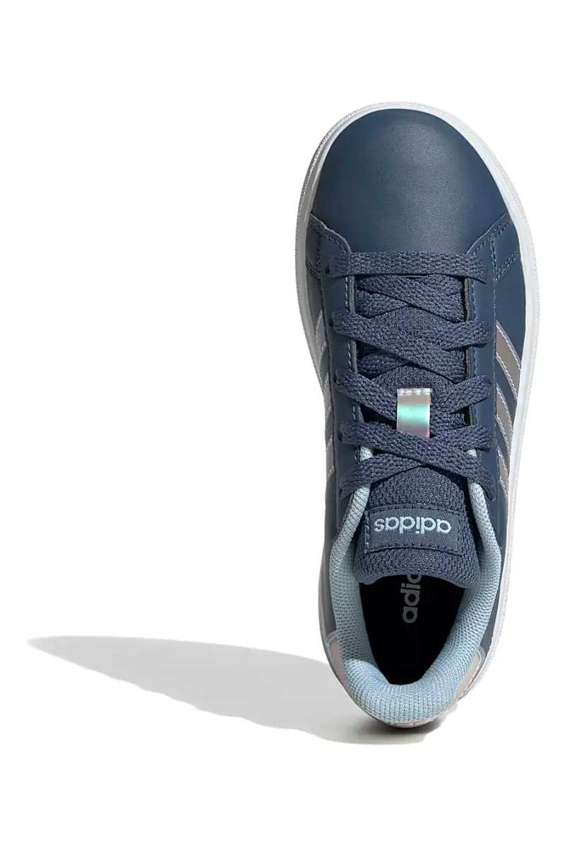 Scarpe casual blu con dettagli iridescenti Adidas Grand Court 2 K [BLU] miniatura 5