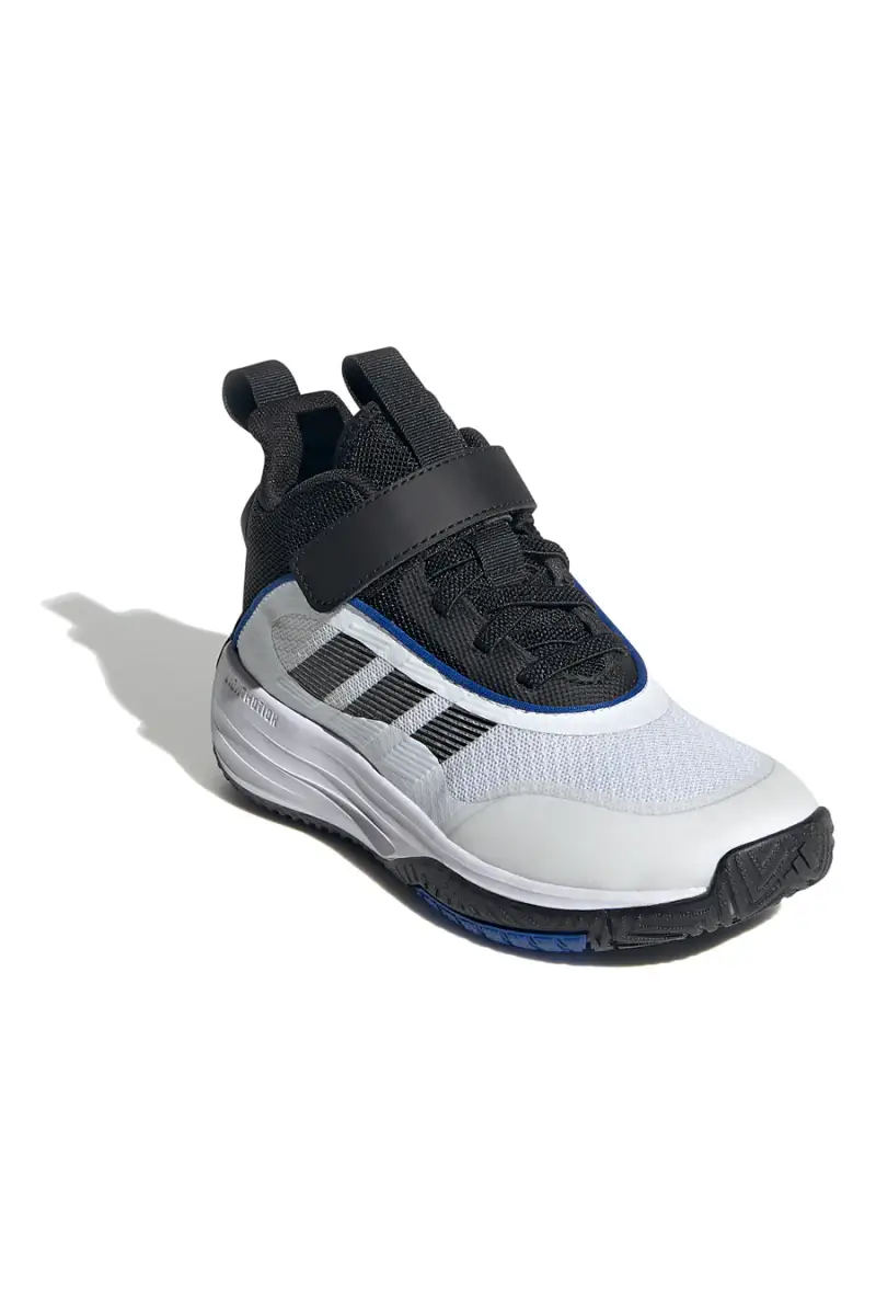 Scarpe da basket nere e bianche Adidas Ownthegame 3 0 K [BIANCO miniatura 2