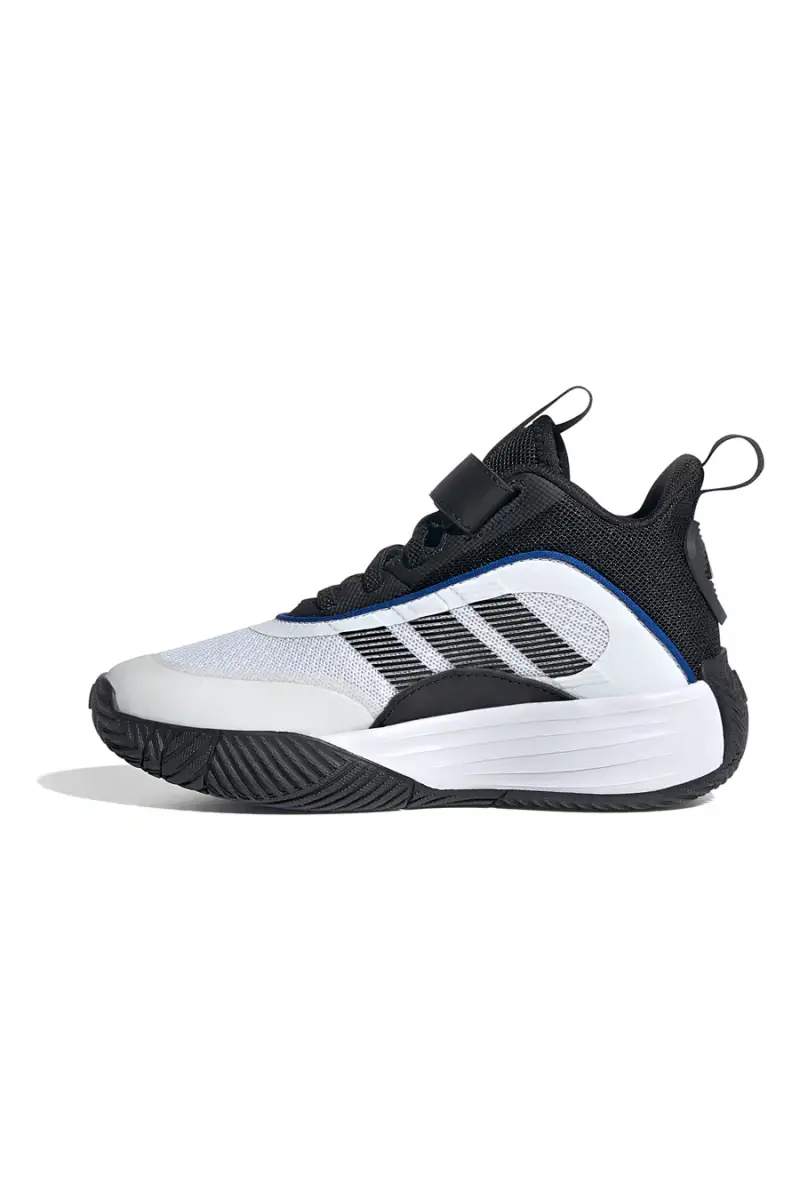 Scarpe da basket nere e bianche Adidas Ownthegame 3 0 K [BIANCO miniatura 3