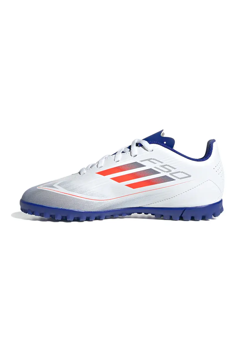 Scarpe da calcetto bianche e blu per terreni sintetici Adidas F50 Club TF J [BIANCO] miniatura 3