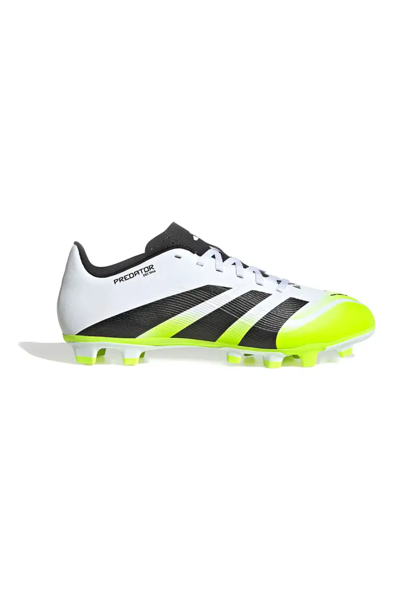 Scarpe da calcio bianche con dettagli giallo fluo Adidas Predator Club FG/MG [WHITE