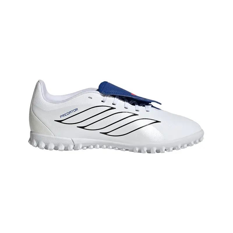 Scarpe da calcio con linguetta ripiegabile per bambini adidas Predator Club Turf Blanc