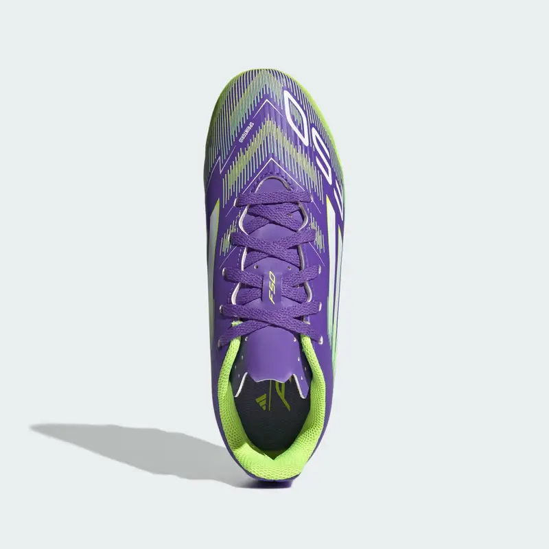 Scarpe da calcio F50 Club per bambini con suola per terreni compatti/multi-superficie Purple Rush miniatura 3