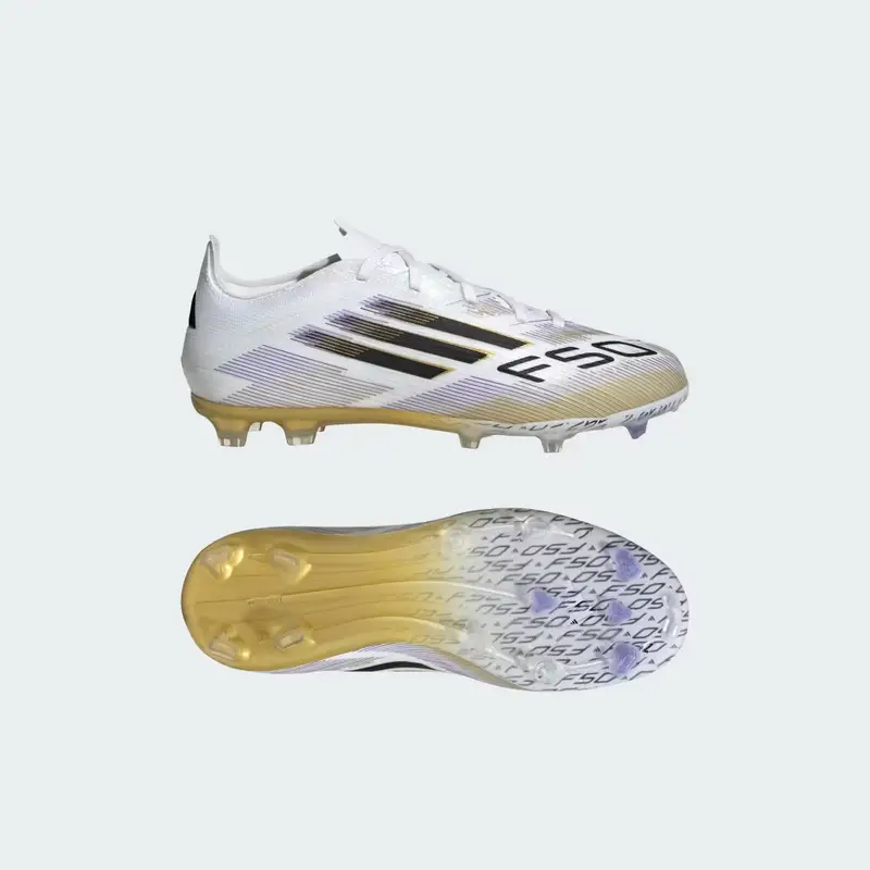 Scarpe da calcio F50 Elite Firm Ground Kids Cloud White
