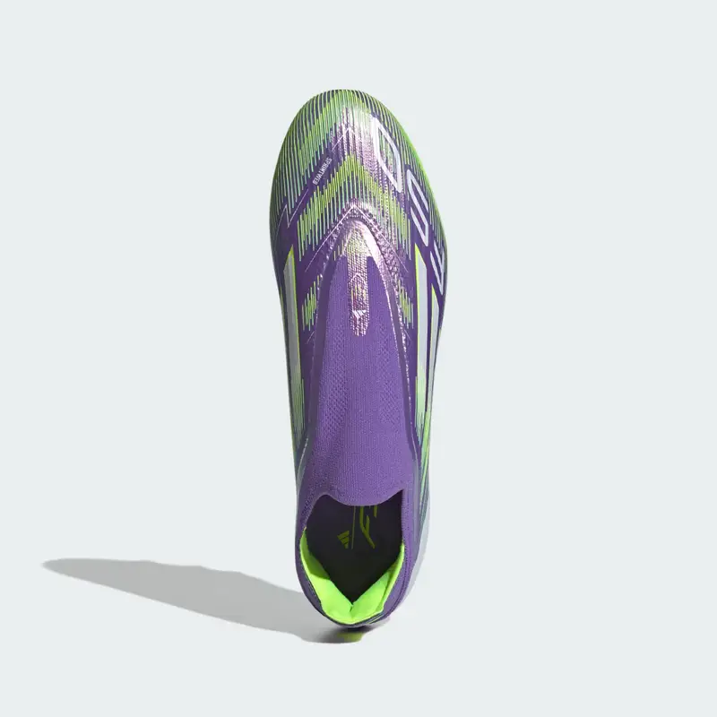Scarpe da calcio F50 Elite senza lacci per erba artificiale Purple Rush miniatura 3