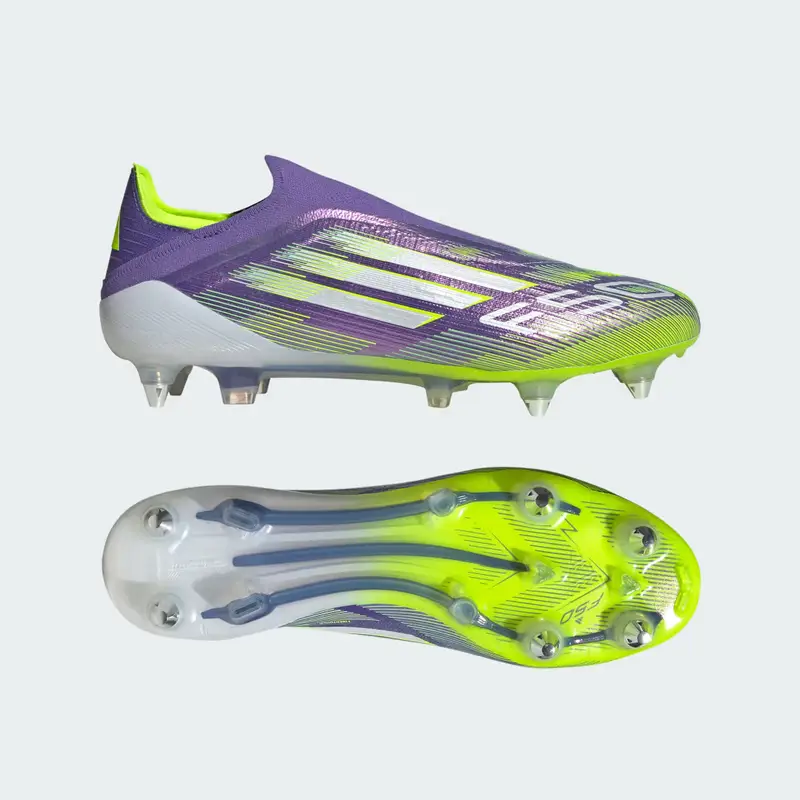 Scarpe da calcio F50 Elite senza lacci per terreni morbidi Purple Rush